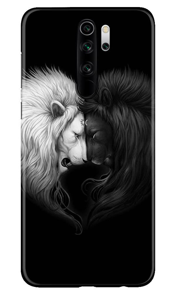 Dark White Lion Case for Poco M2  (Design - 140)