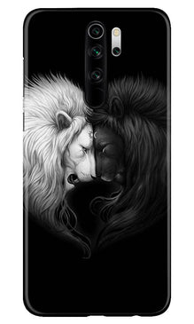 Dark White Lion Mobile Back Case for Xiaomi Redmi 9 Prime  (Design - 140)