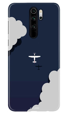 Clouds Plane Mobile Back Case for Poco M2 (Design - 196)