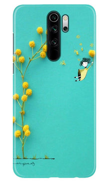 Flowers Girl Mobile Back Case for Xiaomi Redmi 9 Prime (Design - 216)