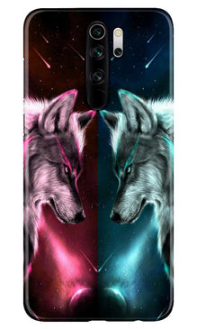 Wolf fight Mobile Back Case for Xiaomi Redmi 9 Prime (Design - 221)