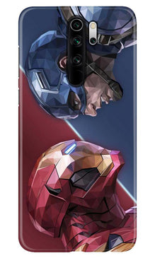 Ironman Captain America Mobile Back Case for Poco M2 (Design - 245)