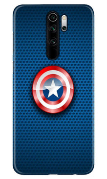 Captain America Shield Mobile Back Case for Xiaomi Redmi 9 Prime (Design - 253)