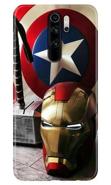 Ironman Captain America Mobile Back Case for Poco M2 (Design - 254)