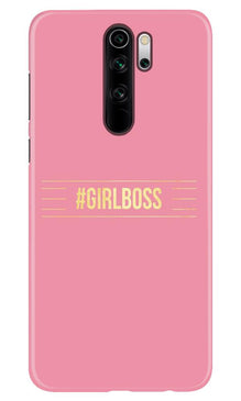 Girl Boss Pink Mobile Back Case for Xiaomi Redmi 9 Prime (Design - 263)
