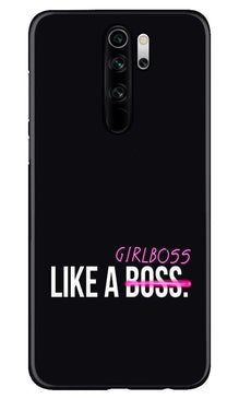 Like a Girl Boss Mobile Back Case for Xiaomi Redmi 9 Prime (Design - 265)