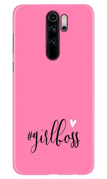Girl Boss Pink Mobile Back Case for Xiaomi Redmi 9 Prime (Design - 269)