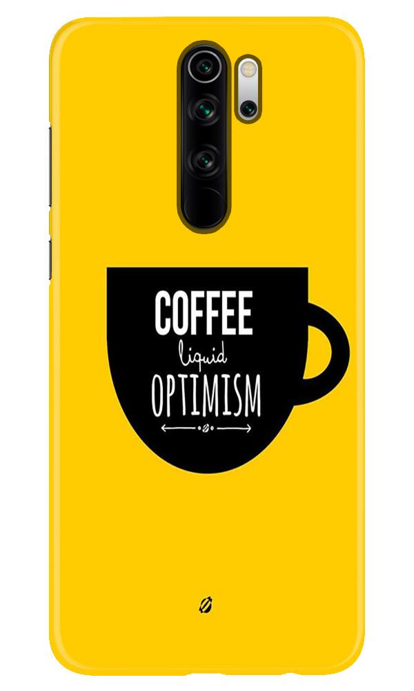 Coffee Optimism Mobile Back Case for Poco M2 (Design - 353)