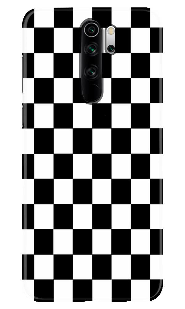 Black White Boxes Mobile Back Case for Xiaomi Redmi 9 Prime (Design - 372)