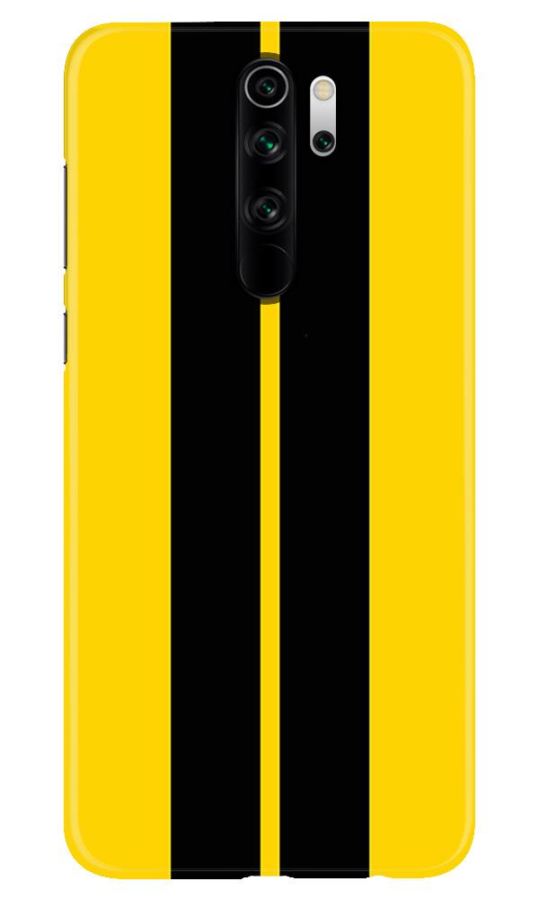 Black Yellow Pattern Mobile Back Case for Poco M2 (Design - 377)