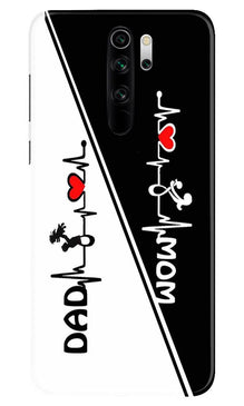Love Mom Dad Mobile Back Case for Xiaomi Redmi 9 Prime (Design - 385)