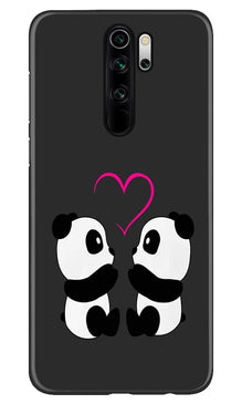 Panda Love Mobile Back Case for Xiaomi Redmi 9 Prime (Design - 398)
