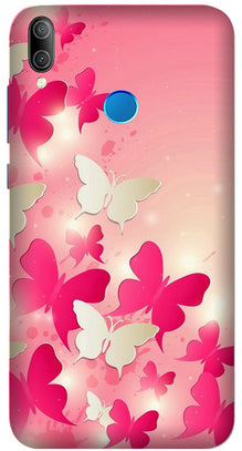 White Pick Butterflies Mobile Back Case for Asus Zenfone Max Pro M1 (Design - 28)