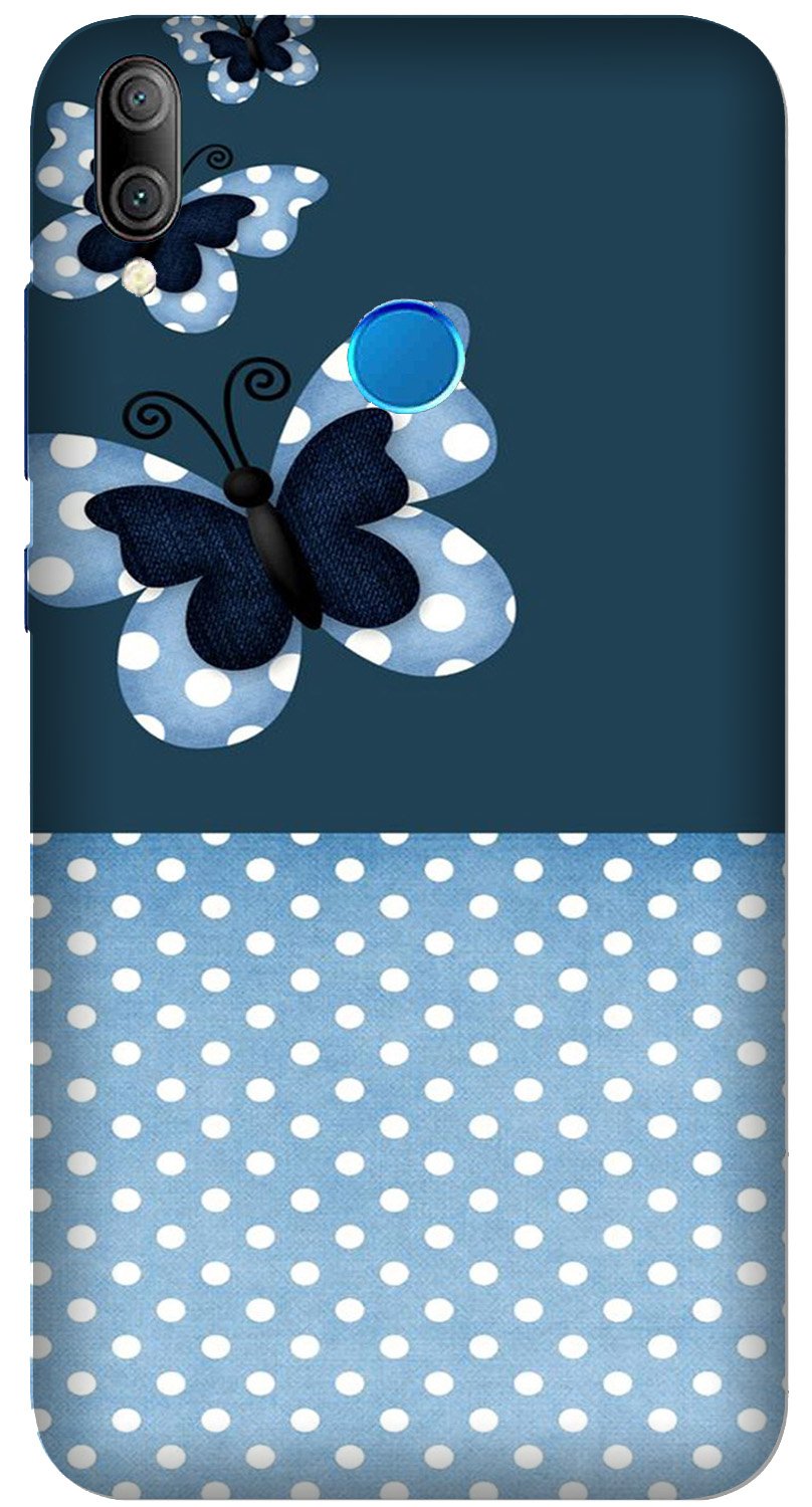 White dots Butterfly Case for Huawei Y7 Prime 2019 Model