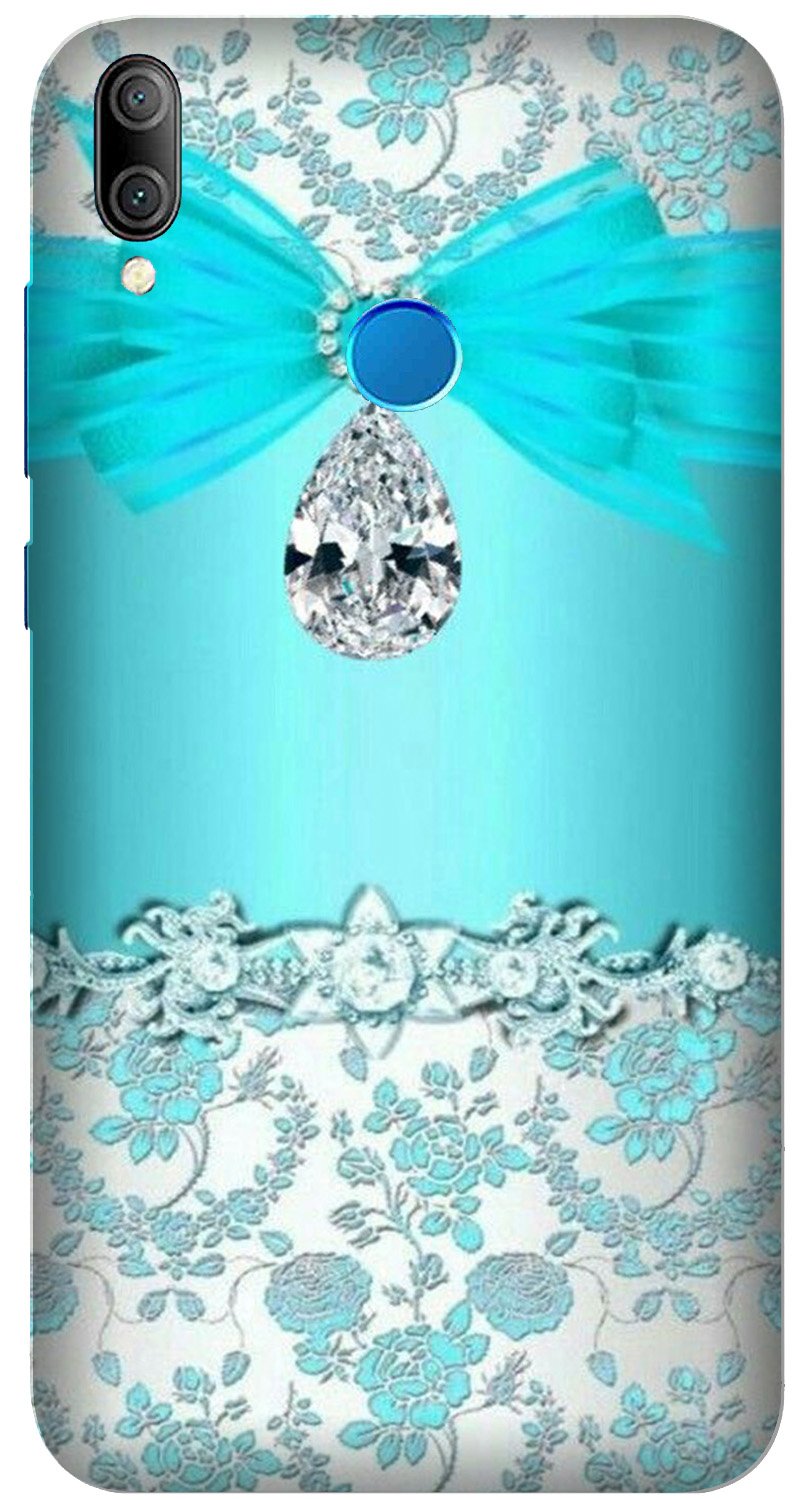 Shinny Blue Background Case for Huawei Y7 Prime 2019 Model