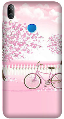Pink Flowers Cycle Mobile Back Case for Asus Zenfone Max M1  (Design - 102)