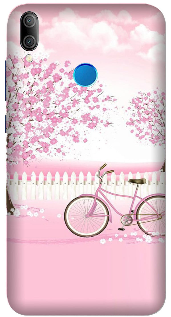 Pink Flowers Cycle Case for Asus Zenfone Max Pro M1  (Design - 102)
