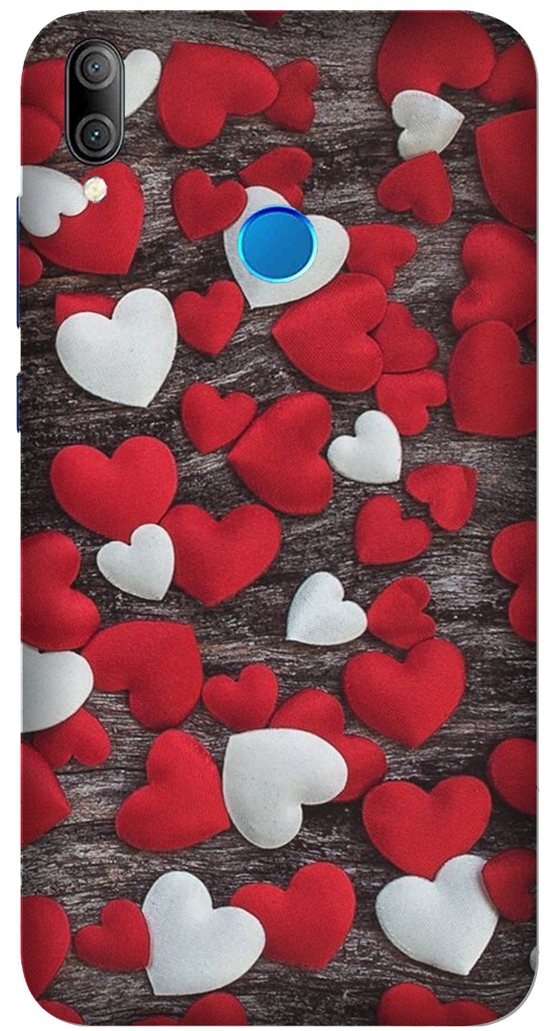 Red White Hearts Case for Samsung Galaxy M10s  (Design - 105)
