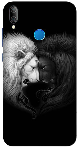 Dark White Lion Case for Xiaomi Redmi Note 7S  (Design - 140)