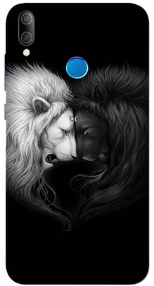 Dark White Lion Mobile Back Case for Huawei Nova 3i  (Design - 140)