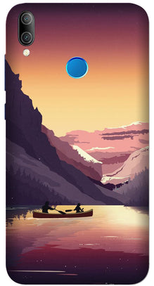 Mountains Boat Mobile Back Case for Asus Zenfone Max Pro M1 (Design - 181)