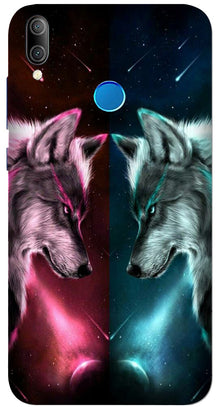 Wolf fight Mobile Back Case for Huawei Nova 3i (Design - 221)