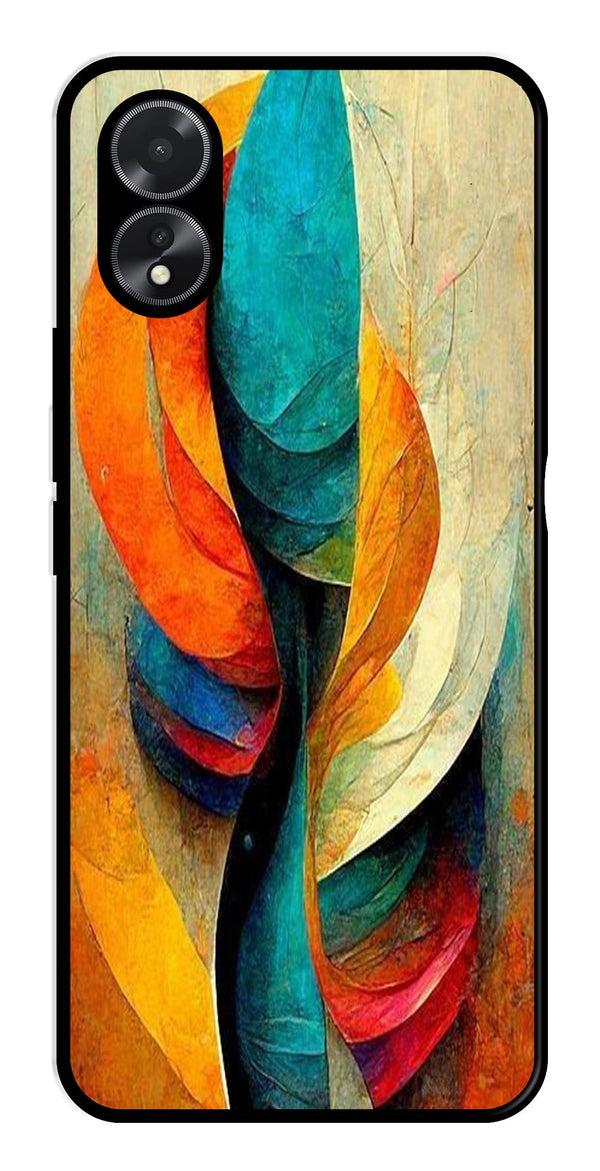 Modern Art Metal Mobile Case for Oppo A18   (Design No -11)