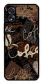 Coffee Pattern Metal Mobile Case for Oppo A38    (Design No -37)