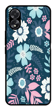 Flower Leaves Design Metal Mobile Case for Oppo A18