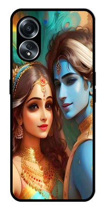 Lord Radha Krishna Metal Mobile Case for Oppo A58 4G