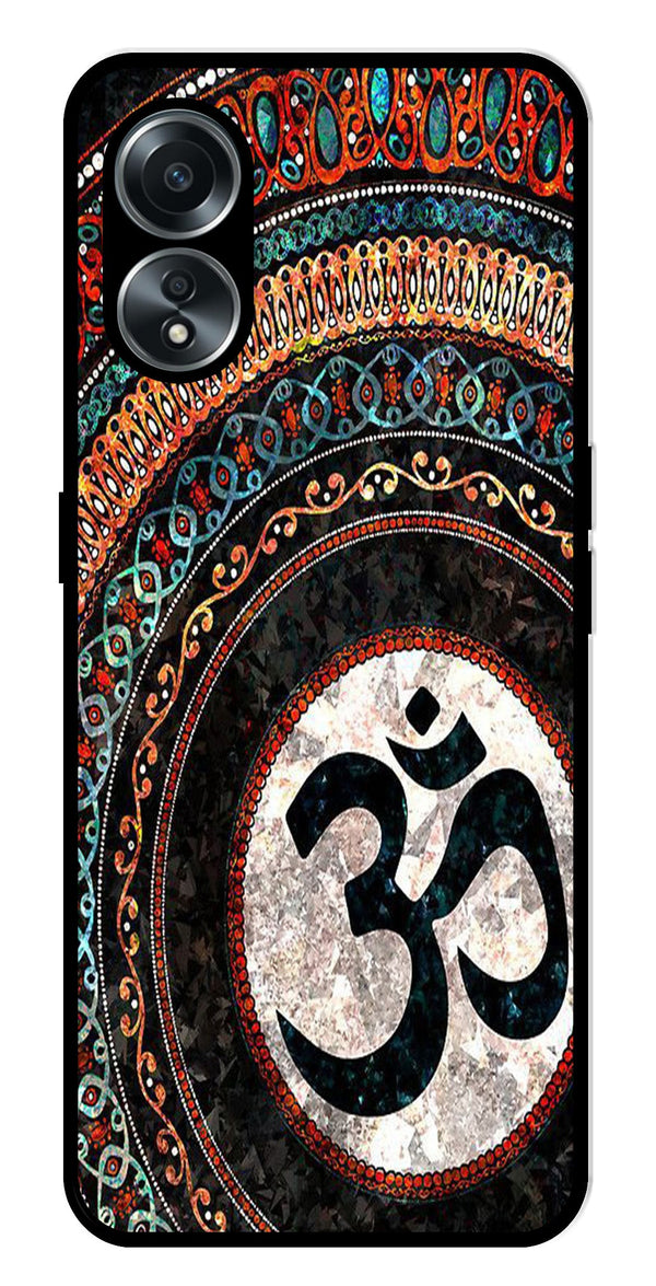 Oum Design Metal Mobile Case for Oppo A58 4G    (Design No -15)