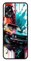 Vintage Car Metal Mobile Case for Oppo A58 4G    (Design No -29)
