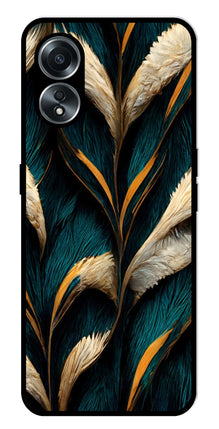 Feathers Metal Mobile Case for Oppo A58 4G