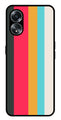 Muted Rainbow Metal Mobile Case for Oppo A58 4G    (Design No -31)