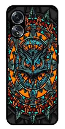 Owl Pattern Metal Mobile Case for Oppo A58 4G