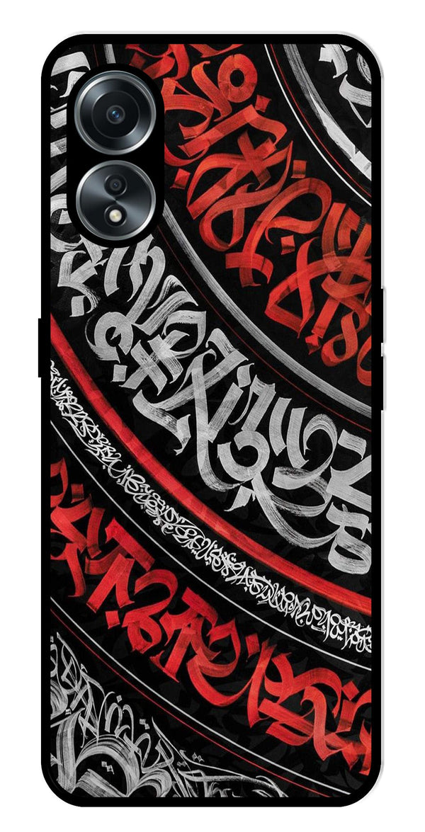 Qalander Art Metal Mobile Case for Oppo A58 4G    (Design No -49)
