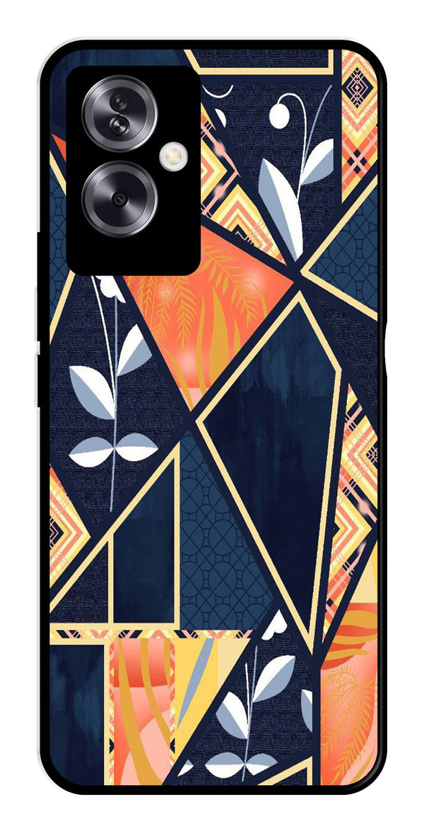Marble Design Metal Mobile Case for Oppo A79 5G    (Design No -07)