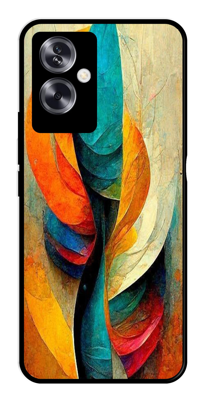 Modern Art Metal Mobile Case for Oppo A79 5G    (Design No -11)