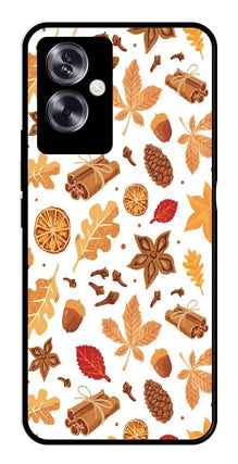 Autumn Leaf Metal Mobile Case for Oppo A79 5G