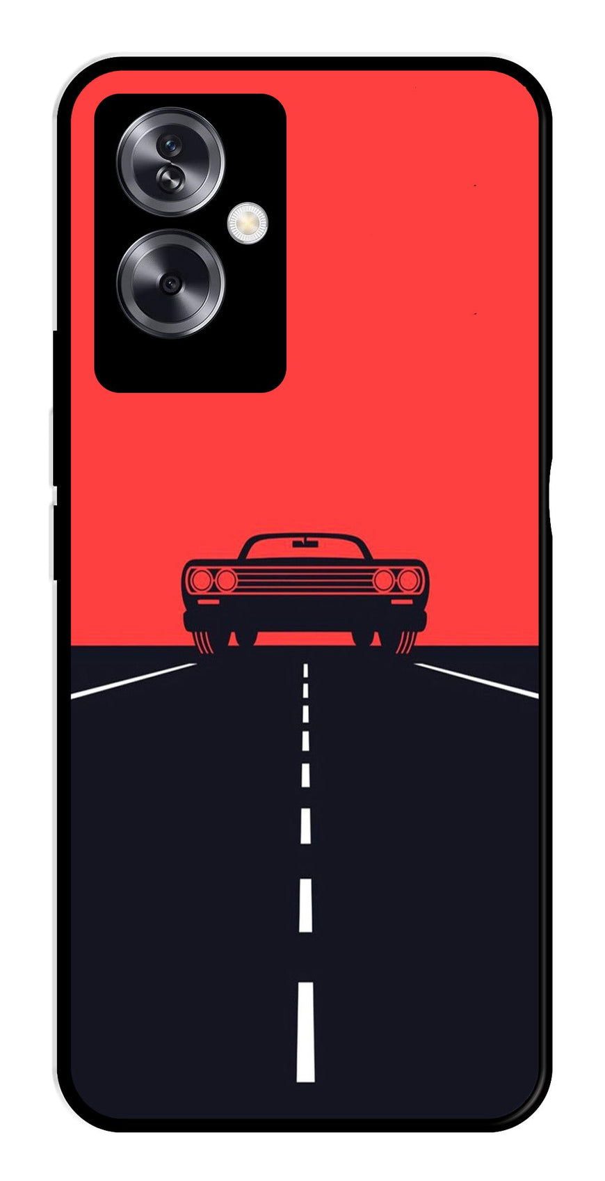 Car Lover Metal Mobile Case for Oppo A79 5G    (Design No -21)