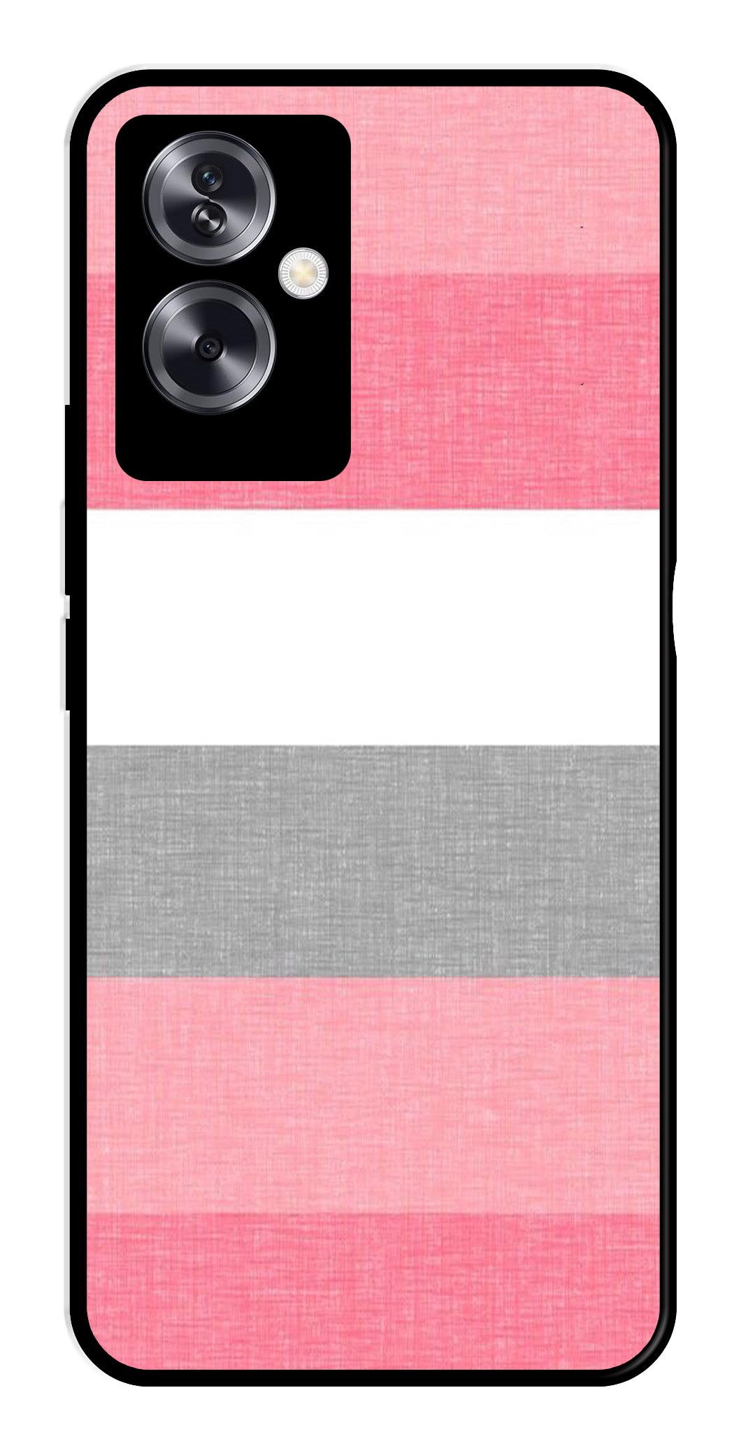 Pink Pattern Metal Mobile Case for Oppo A79 5G    (Design No -23)