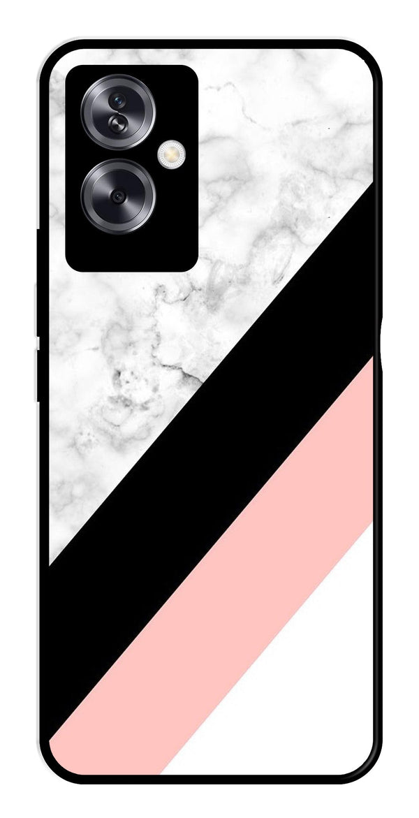 Marble Design Metal Mobile Case for Oppo A79 5G    (Design No -24)
