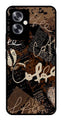 Coffee Pattern Metal Mobile Case for Oppo A79 5G    (Design No -37)