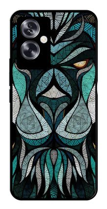 Lion Pattern Metal Mobile Case for Oppo A79 5G