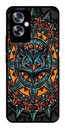 Owl Pattern Metal Mobile Case for Oppo A79 5G