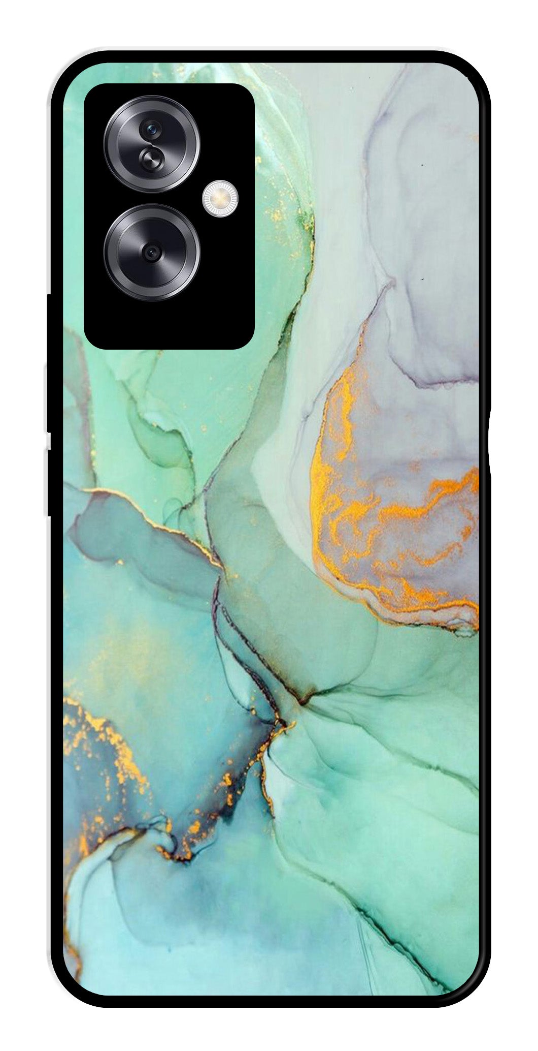 Marble Design Metal Mobile Case for Oppo A79 5G    (Design No -46)