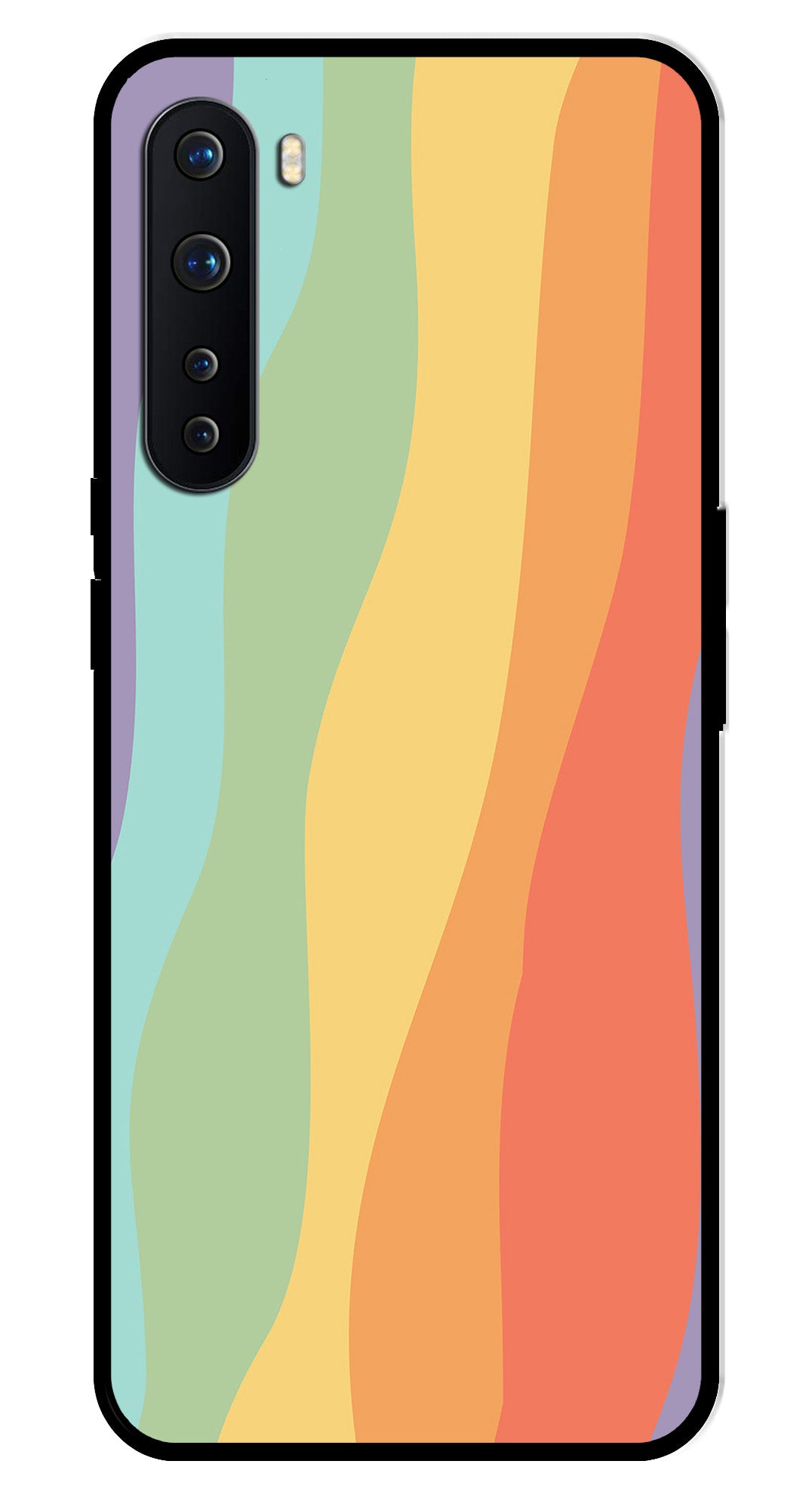 Muted Rainbow Metal Mobile Case for OnePlus Nord