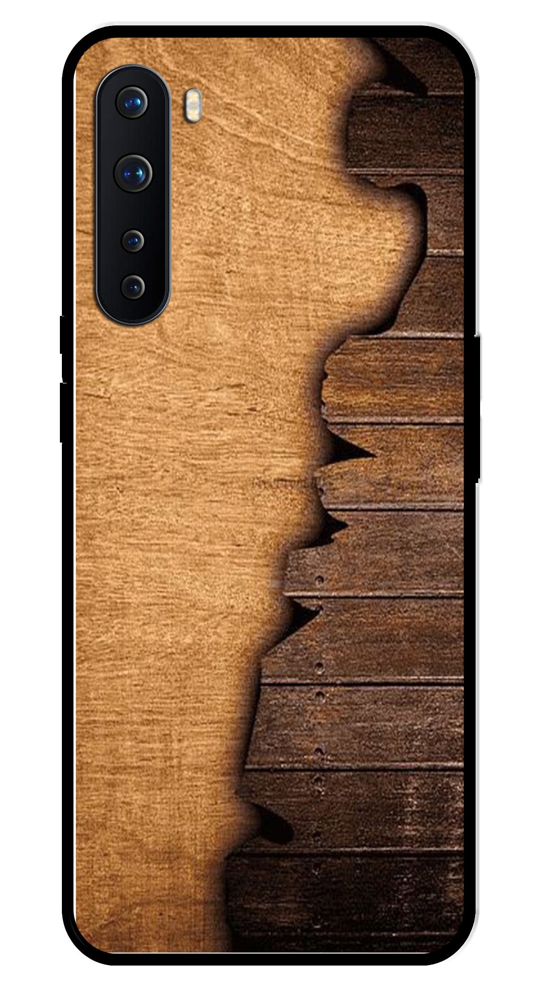 Wooden Design Metal Mobile Case for OnePlus Nord