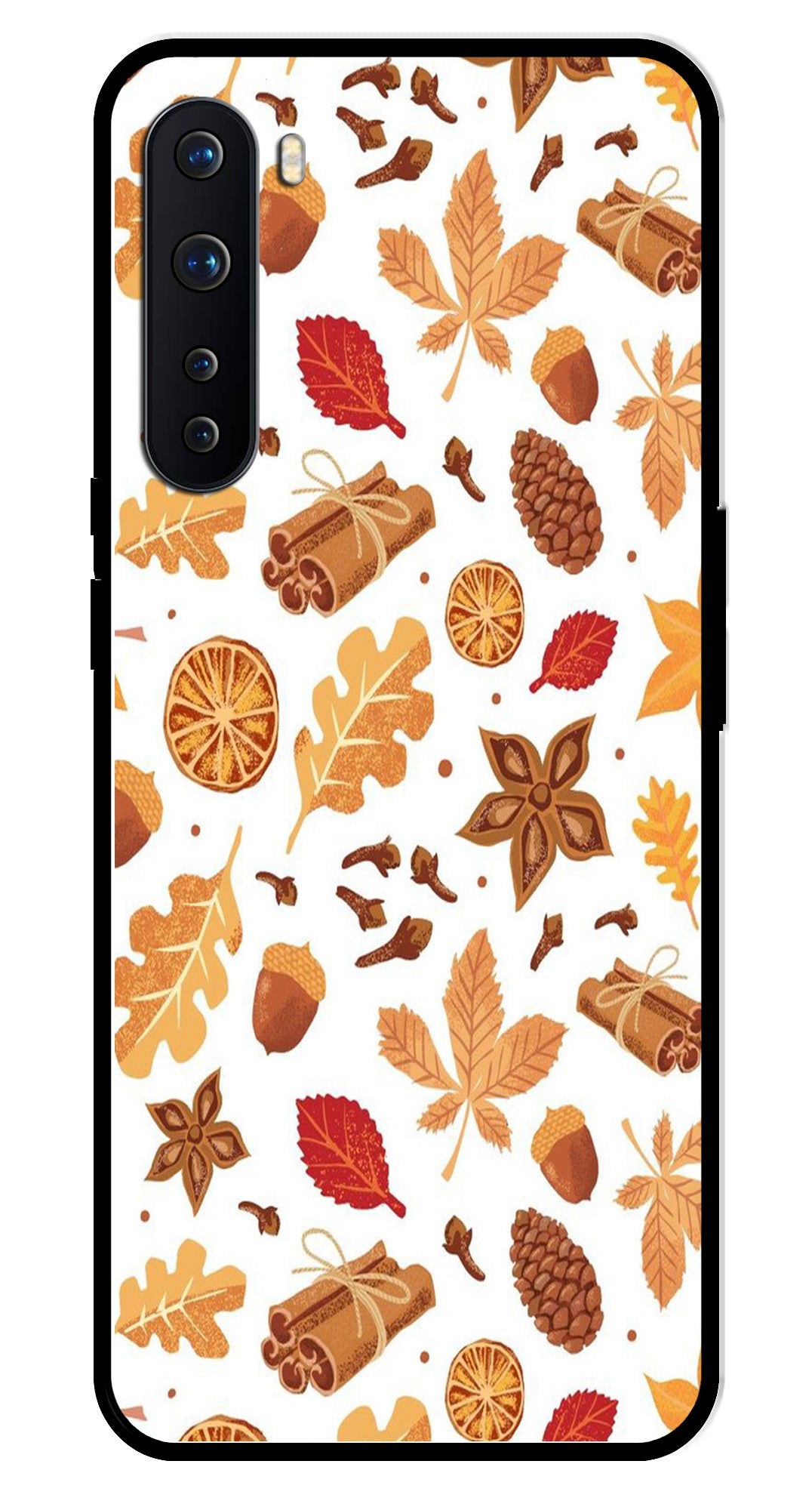 Autumn Leaf Metal Mobile Case for OnePlus Nord