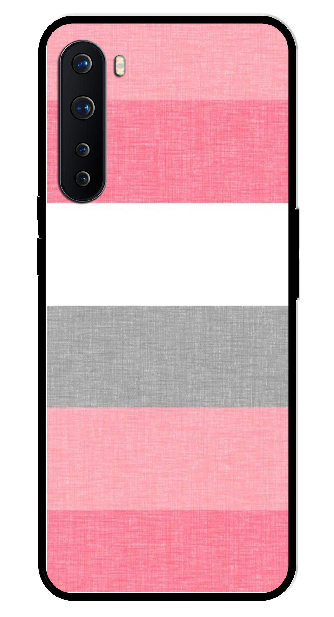 Pink Pattern Metal Mobile Case for OnePlus Nord